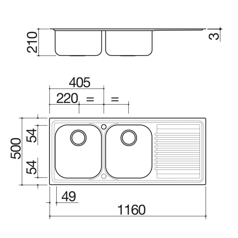 Barazza 1LFS12D Lavello Lavello Ad Incasso Rettangolare Acciaio Inox