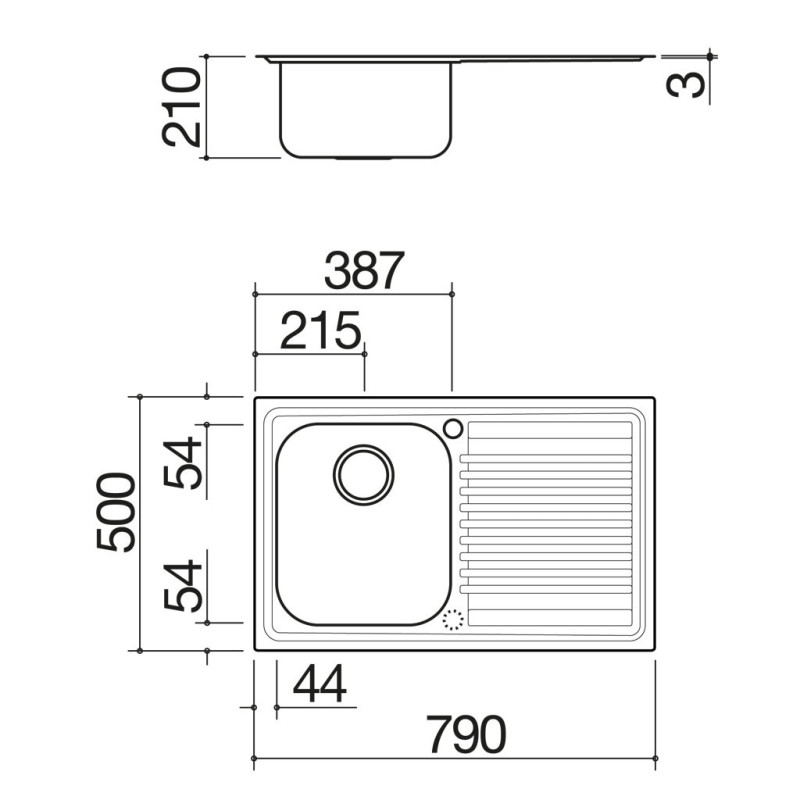 Barazza 1LFS81D Lavello Lavello Ad Incasso Rettangolare Acciaio Inox