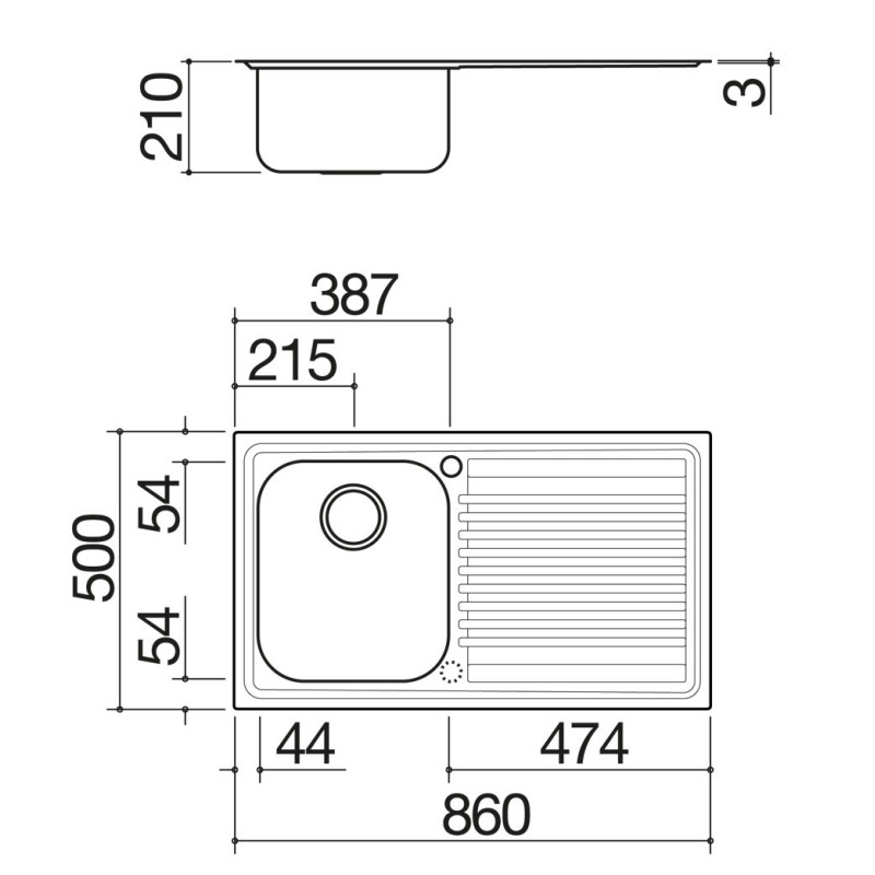 Barazza 1LFS91D Lavello Lavello Ad Incasso Rettangolare Acciaio Inox
