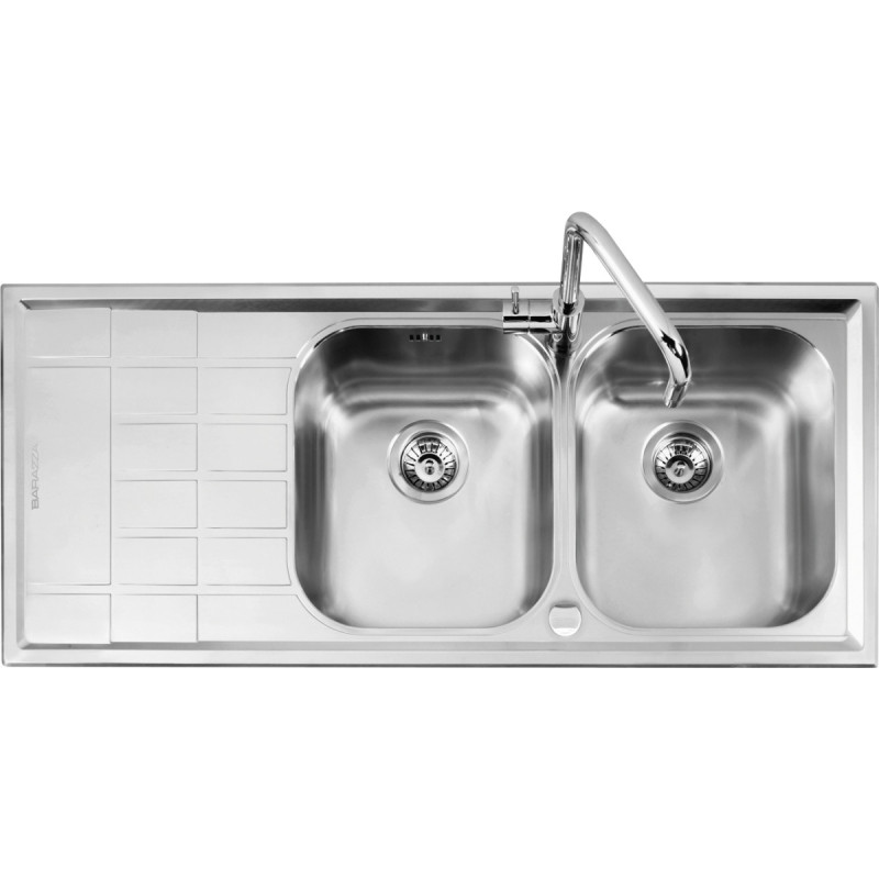 Barazza 1LLV120/2S Lavello Lavello Ad Incasso Rettangolare Acciaio Inox