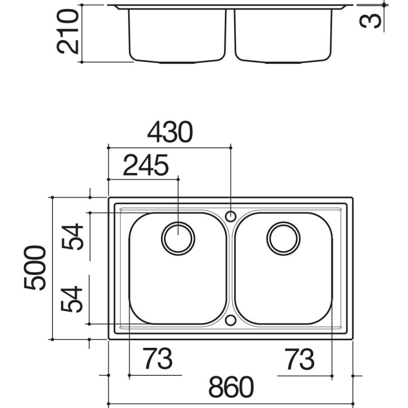 Barazza 1LLV90/2 Lavello Lavello Ad Incasso Rettangolare Acciaio Inox