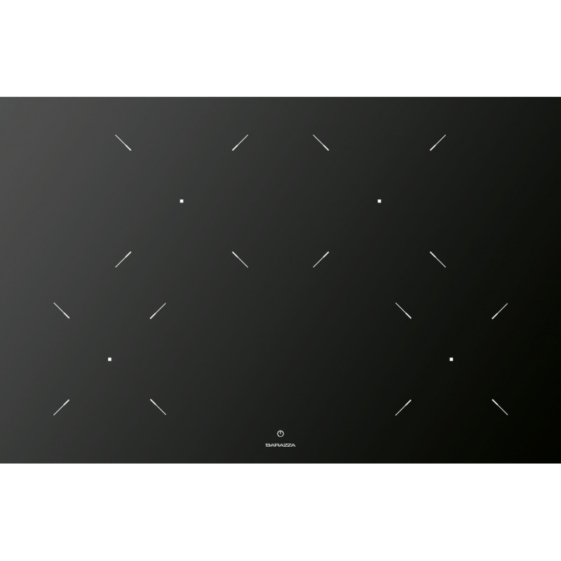 Barazza 1PIDC80N Piano Cottura Nero Da Incasso 80 Cm Piano Cottura A Induzione 4 Fornello(i)