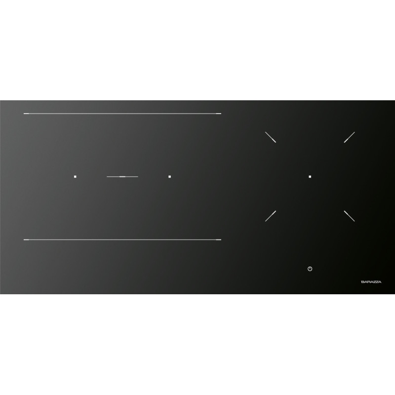 Barazza 1PIDC90N Piano Cottura Nero Da Incasso 90 Cm Piano Cottura A Induzione 3 Fornello(i)