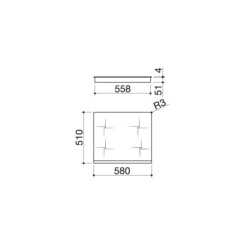Barazza 1PIDG64B Piano Cottura Induzione Green Incasso Da 60 - 4 Zone A Induzione Touch Control Con Limitatore Di Potenza Bianco