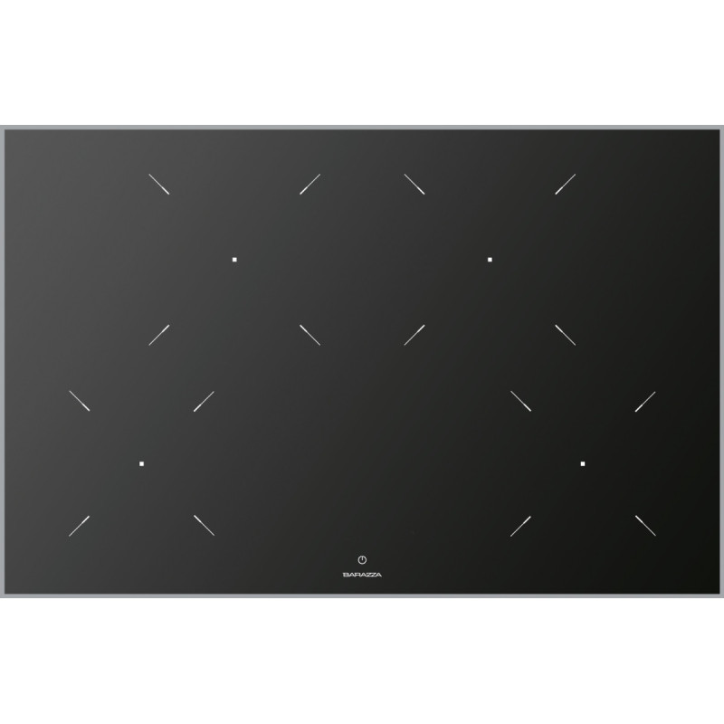 Barazza 1PKC80N Piano Cottura Nero Da Incasso 80 Cm Piano Cottura A Induzione 4 Fornello(i)