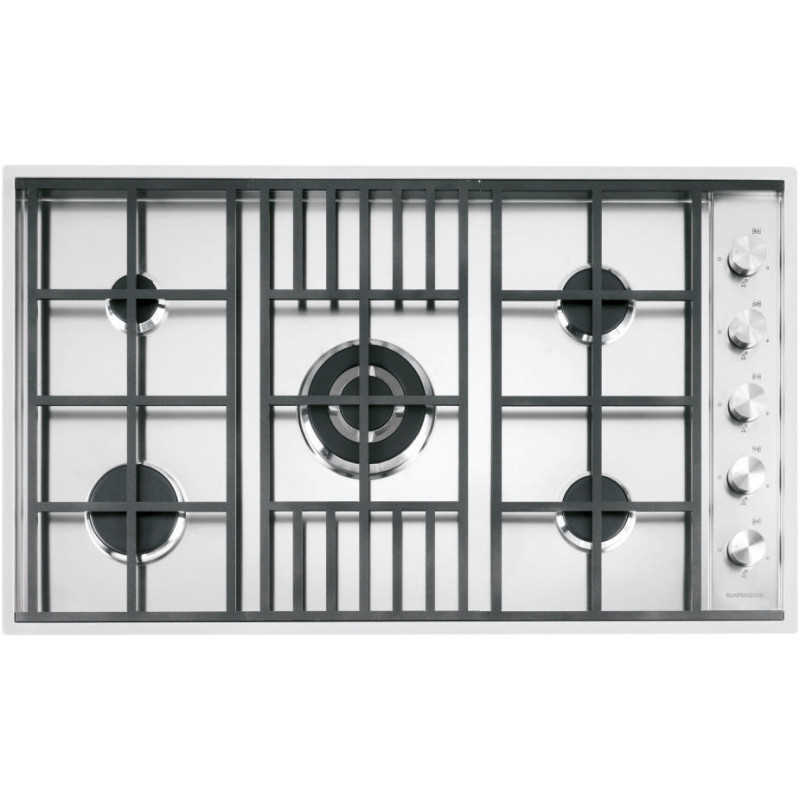 Barazza 1PLB5 Piano Cottura Nero Acciaio Inox Da Incasso Gas 5 Fornello(i)