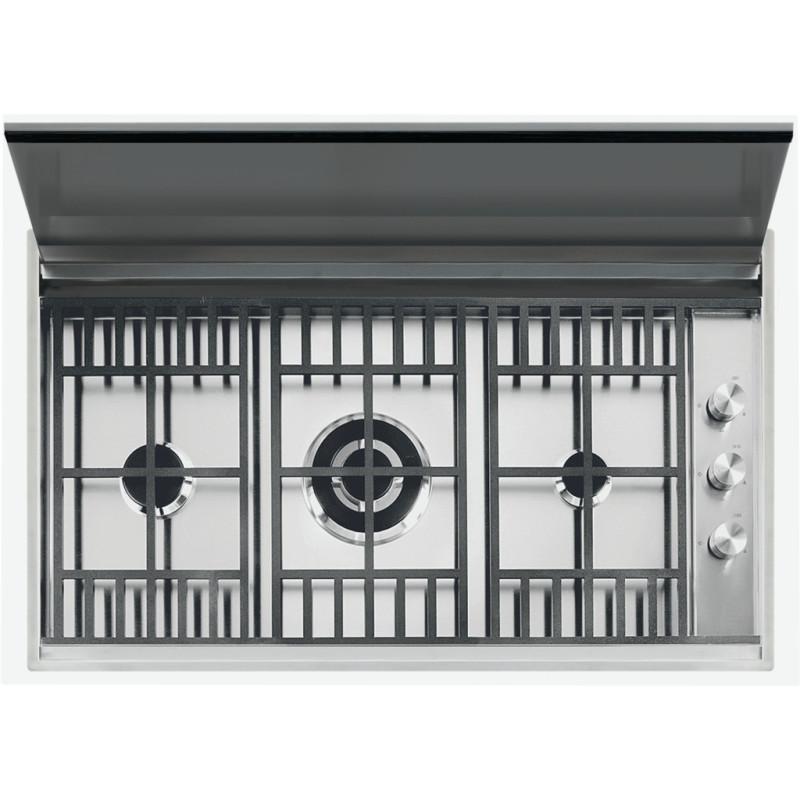 Barazza 1PLBC2T Piano Cottura Nero Acciaio Inox Da Incasso Gas 3 Fornello(i)