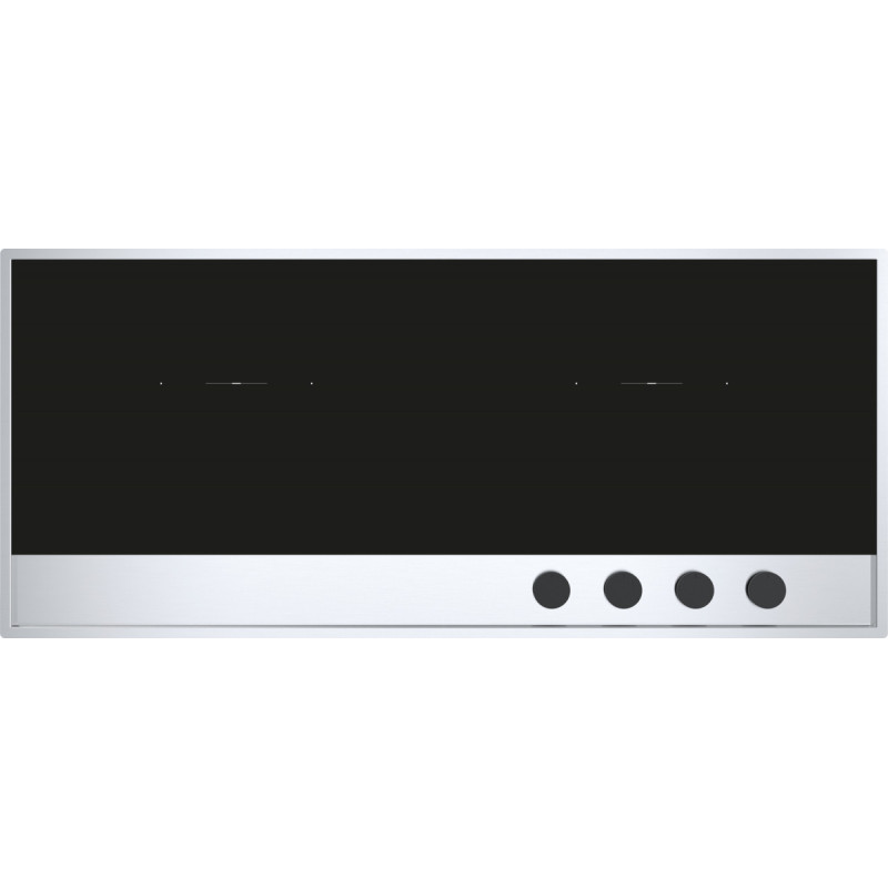 Barazza 1PLE12ID piano cottura Nero Acciaio inox Da incasso 120 cm Piano cottura a induzione 4 Fornello(i)