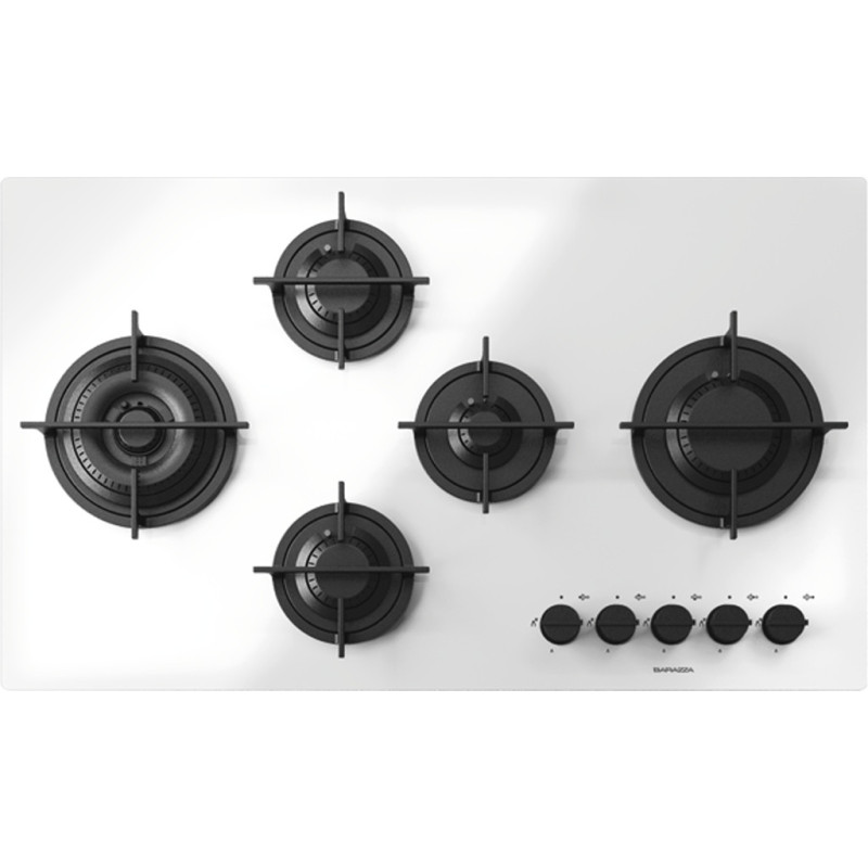 Barazza 1PMD95B piano cottura Bianco Da incasso 90 cm Gas 5 Fornello(i)