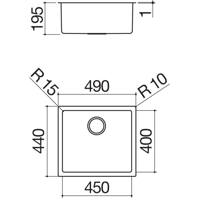 Barazza 1X4540I Lavello Lavello Ad Incasso Rettangolare Acciaio Inox
