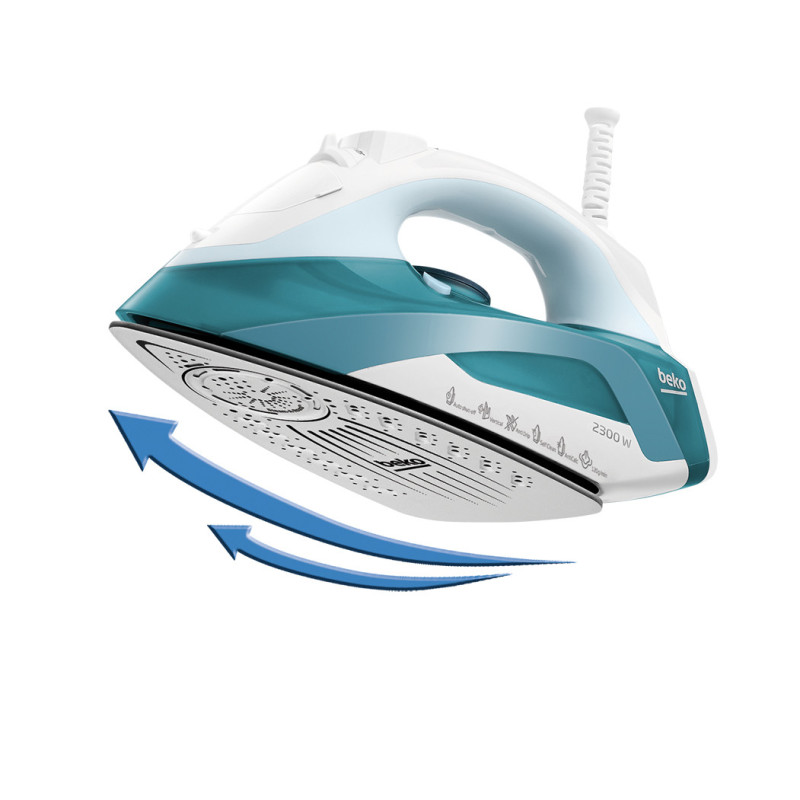 Beko SIM4123T Ferro A Vapore Piastra In Ceramica 2300 W Verde Bianco