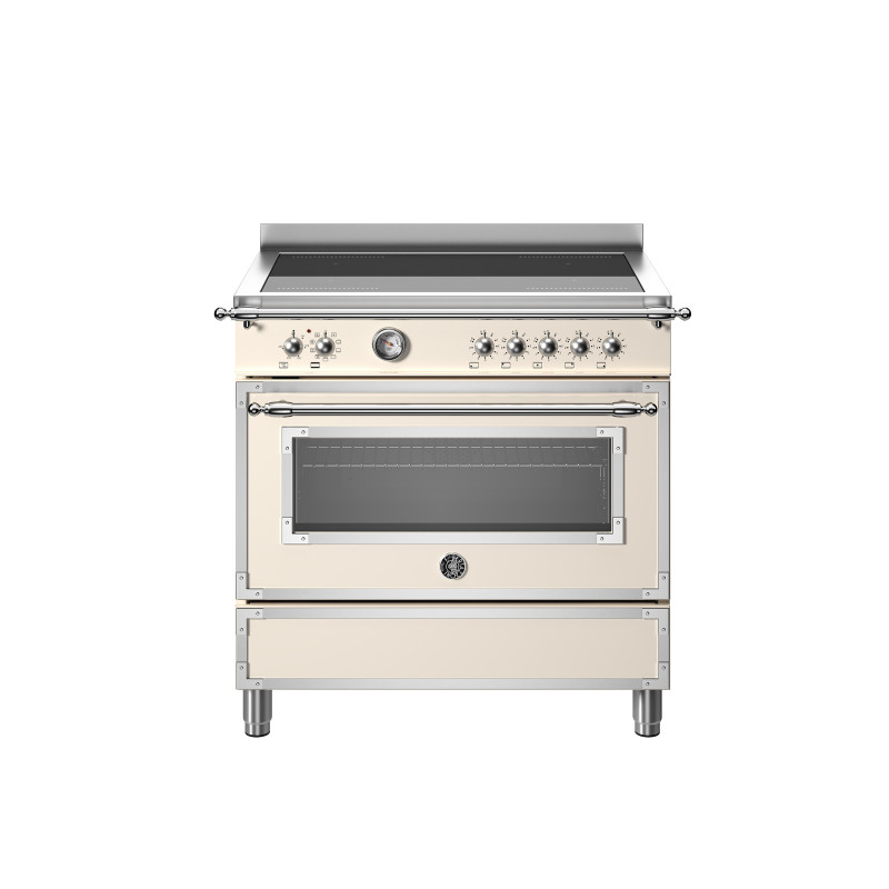 Bertazzoni HER95I1EAVT cucina Elettrico Piano cottura a induzione Beige Acciaio inox A
