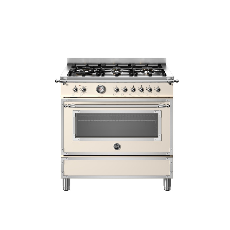 Bertazzoni HER96L1EAVT Cucina Elettrico Gas Beige Acciaio Inox A