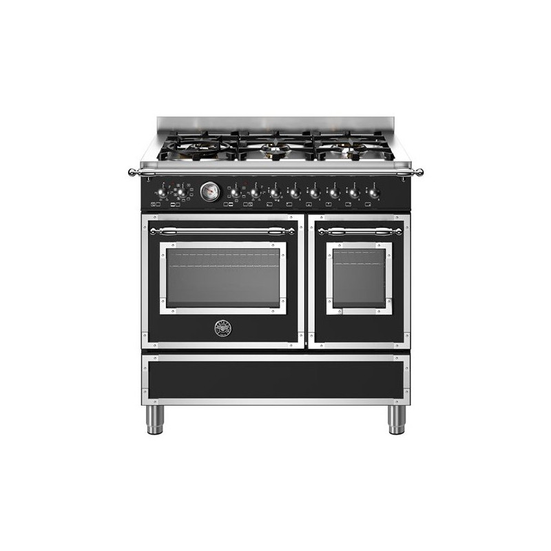 Bertazzoni HER96L2EAVT Cucina Elettrico Gas Nero Acciaio inox A