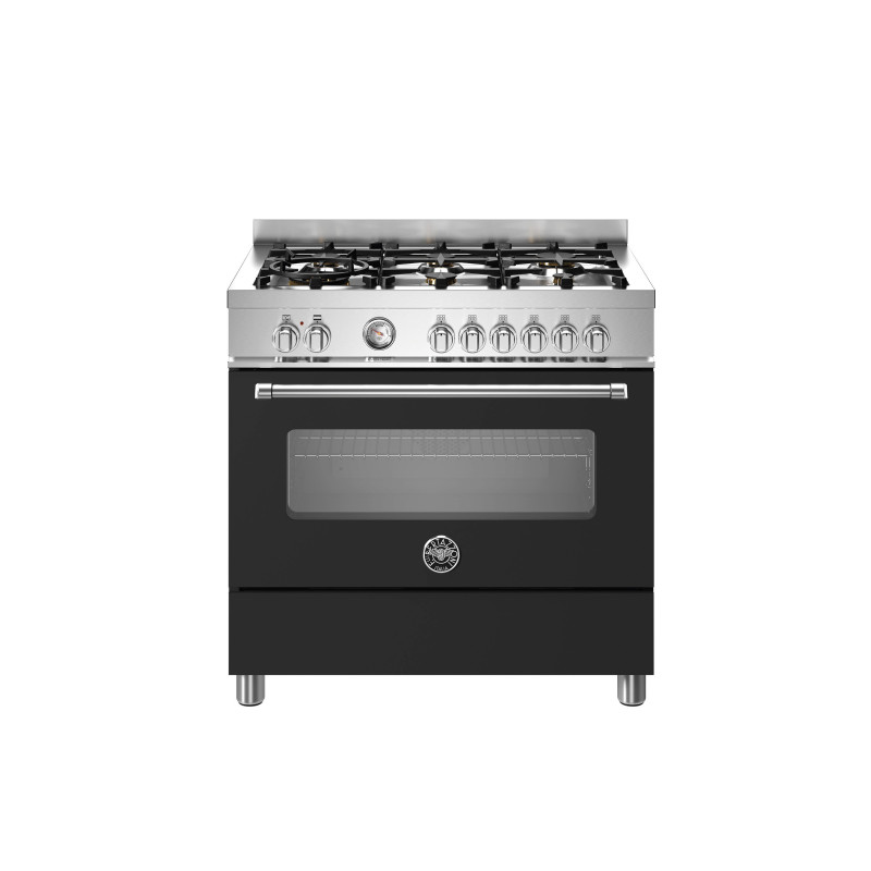 Bertazzoni MAS96L1ENET Cucina Elettrico Gas Nero Acciaio Inox A