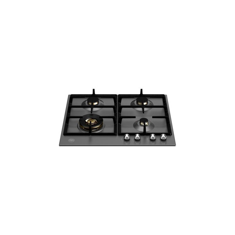 Bertazzoni P604LHERNE Piano Cottura Nero Acciaio Inox Da Incasso 60 Cm Gas 4 Fornello(i)