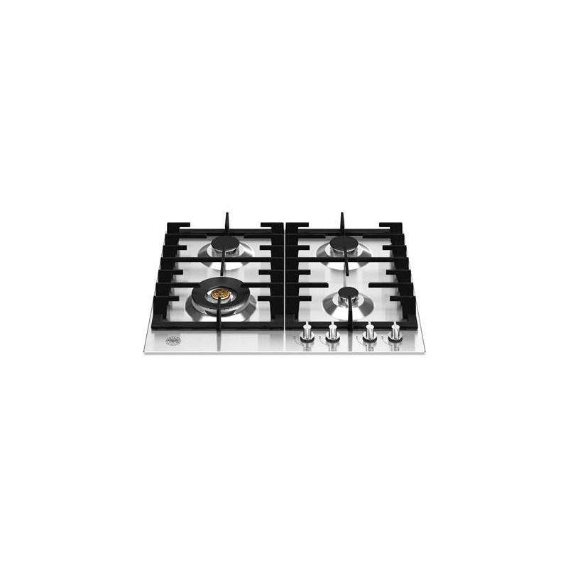 Bertazzoni P604LMODX Piano Cottura Nero Acciaio Inox Da Incasso 60 Cm Gas 4 Fornello(i)