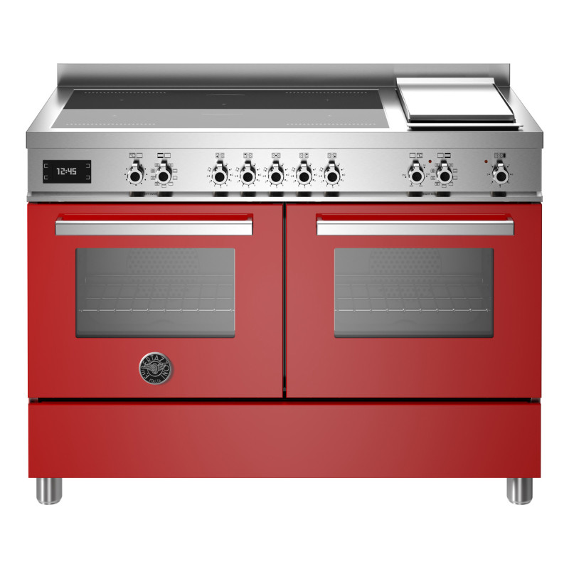 Bertazzoni PRO125I2EROT cucina Elettrico Piano cottura a induzione Rosso Acciaio inox A