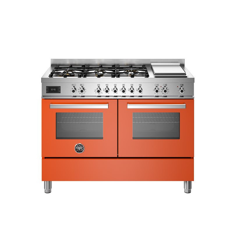 Bertazzoni PRO126G2EART Cucina Elettrico Gas Arancione Acciaio Inox A