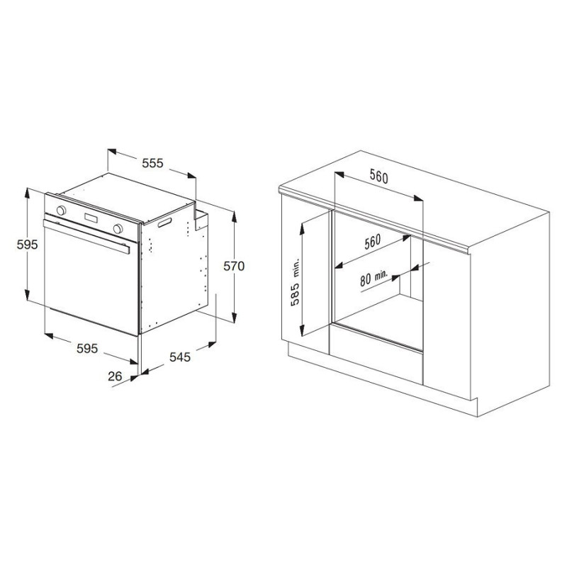 BLANCO 1043204 FORNO ELETTRICO CHEF PLUS  9 Funzioni 64 Litri A+  jasmine