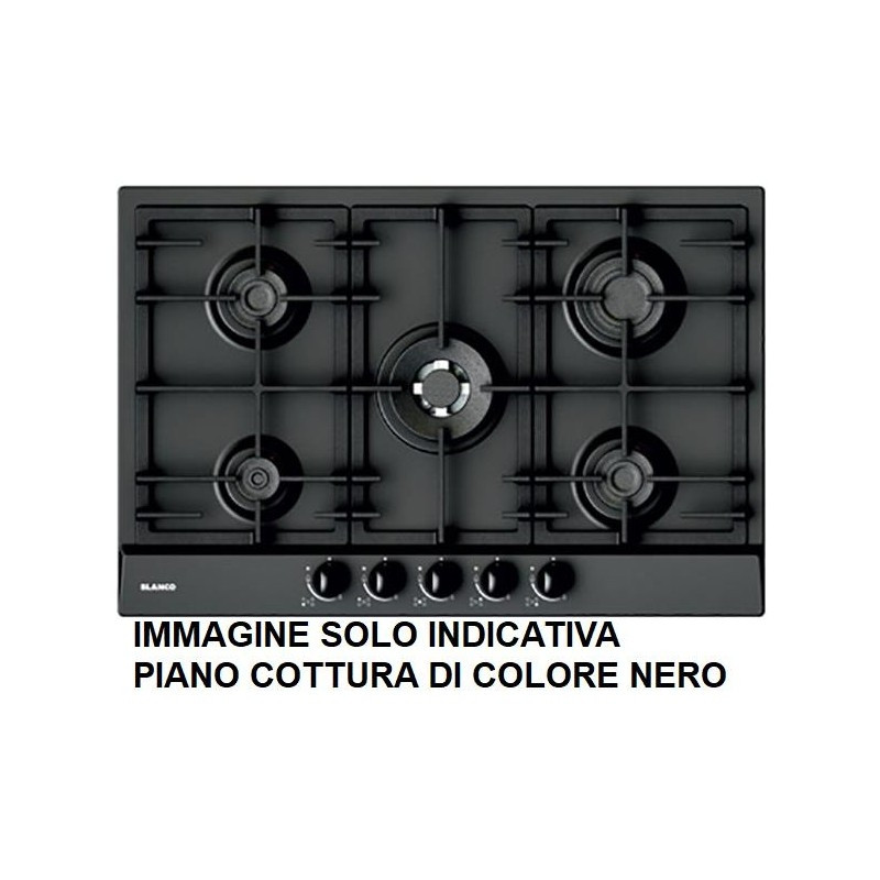 BLANCO 1047152 Piano cottura gas Exclusive 7x5-5 75cm 5 fuochi - Nero