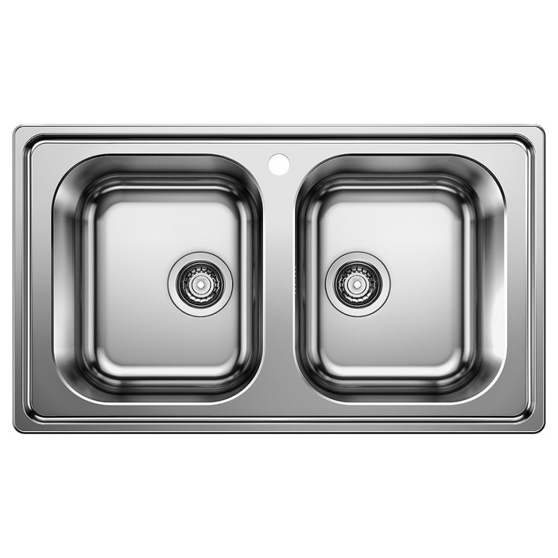 BLANCO 1328108 Lavello DINAS 8 2 Vasche Incasso Sopratop Dimensione 860x500 Mm Acciaio Inox