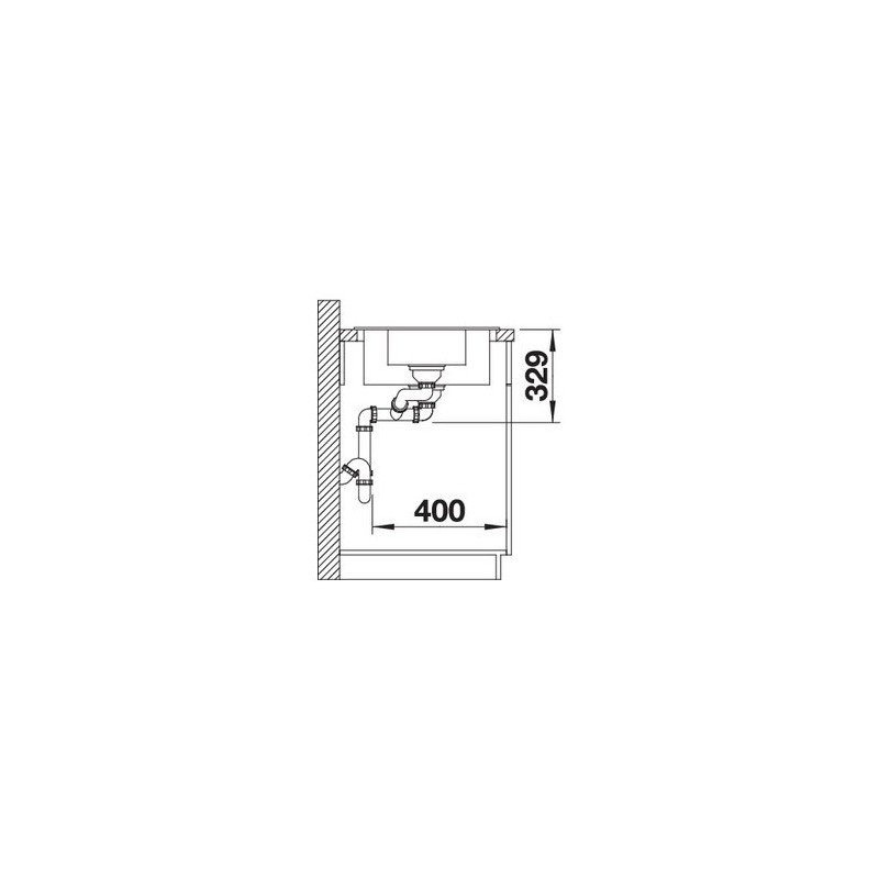 BLANCO 1519858 Sona 6 S Lavello 1 Vasca+vaschetta+gocciolatoio 100x50cm Silgranit Tartufo