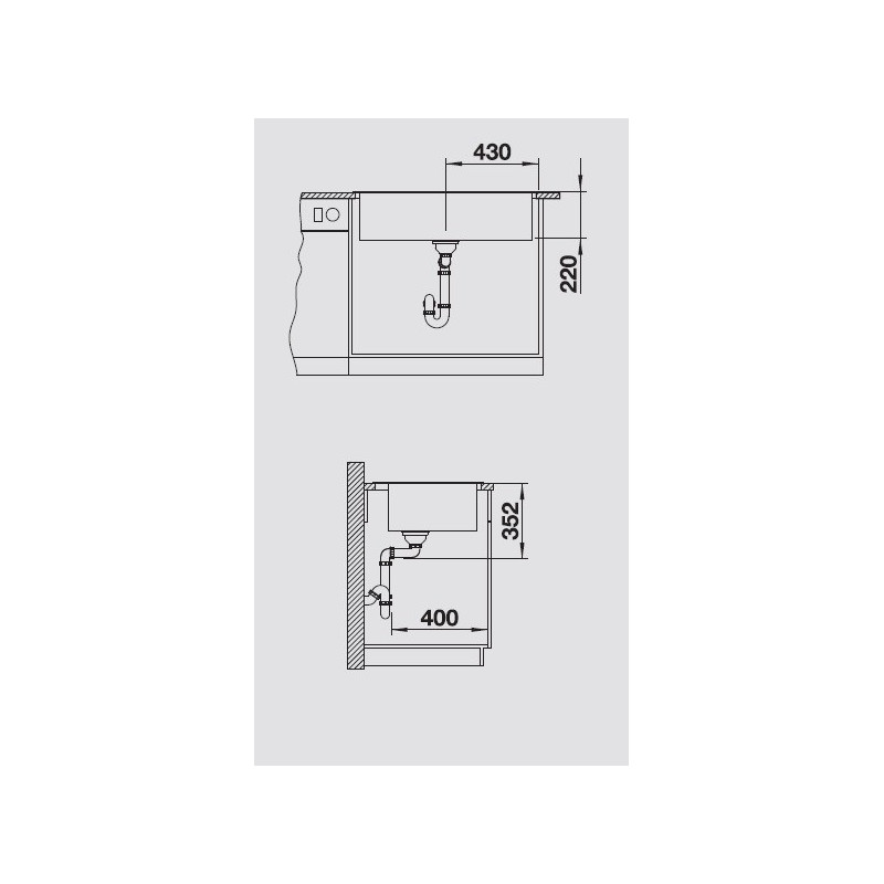 BLANCO 1521819 VASCA NAYA XL 9 Dimensione 860X510 Mm Sopratop Silgranit  tartufo