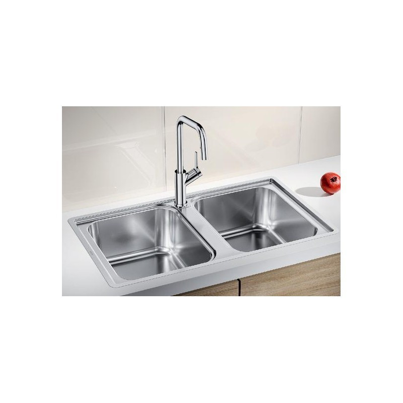 BLANCO 1523039 Lavello LEMIS 8-IF   2 Vasche Dimensione 860x500 Mm Sopratop Acciaio Inox