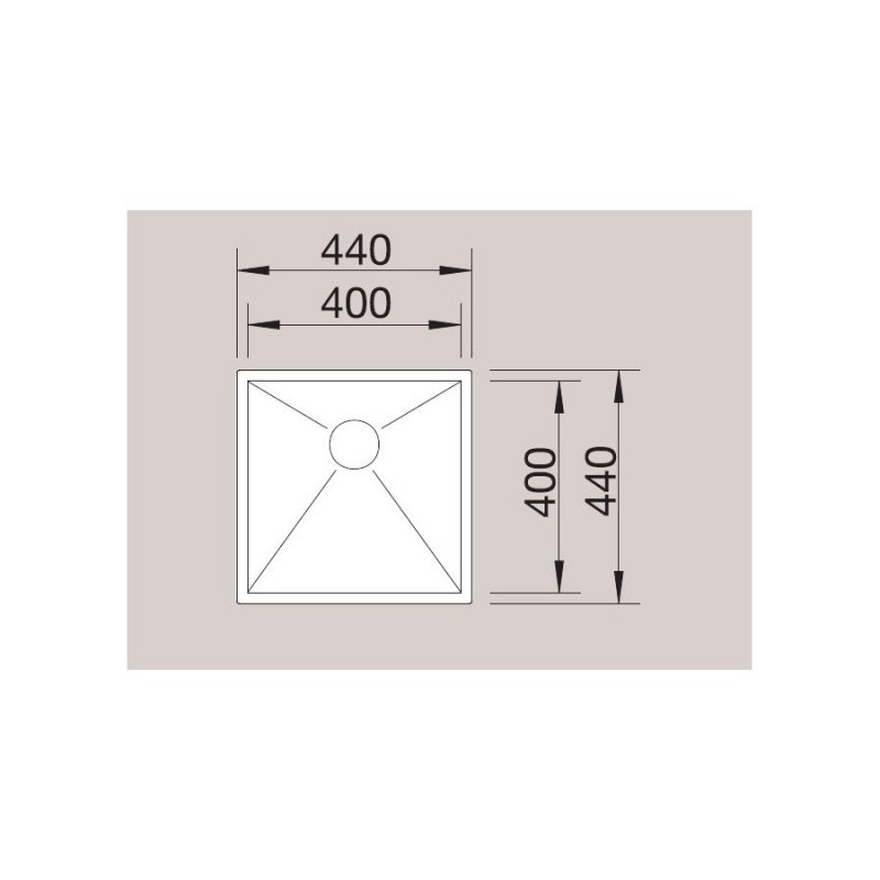 BLANCO 1526245 Lavello Zerox 500-IF 1 Vasca 54x44cm Acciaio Inox Dark Steel