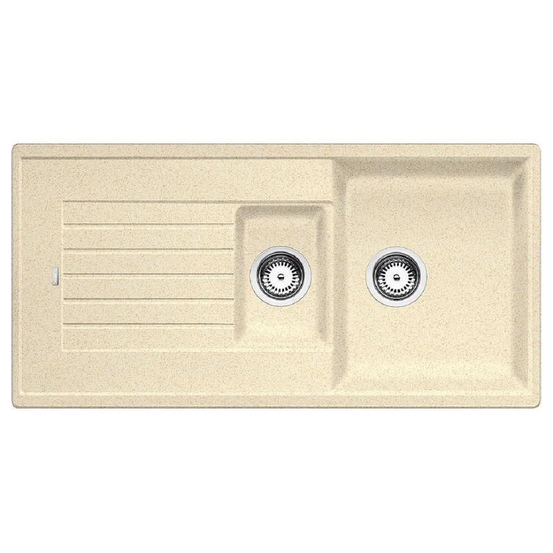 BLANCO ZIA 6 S Lavello Montato Su Piano Rettangolare Silgranit