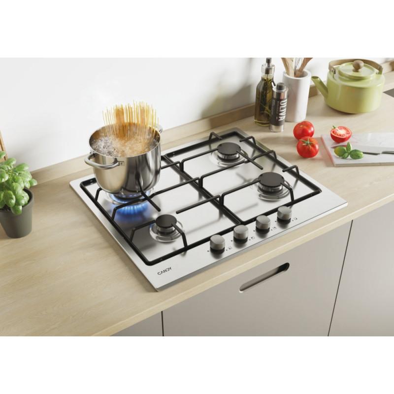 Candy Timeless CDOY6GRX Acciaio Inox Da Incasso 59 Cm Gas 4 Fornello(i)