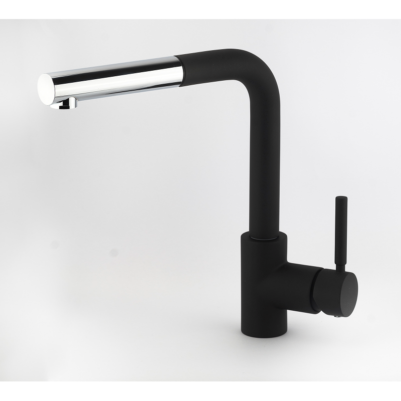 CROLLA 7740.NO Miscelatore monocomando canna alta doccia estraibile Nero opaco