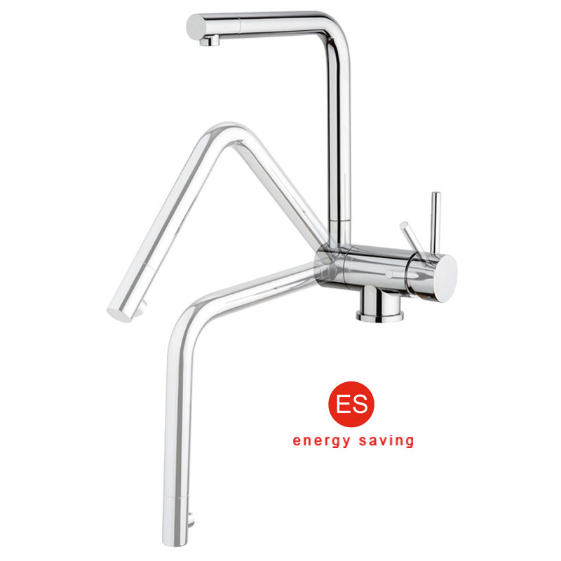 CROLLA P580L.CR Miscelatore Sottofinestra Monocomando canna Reclinabile Cromo