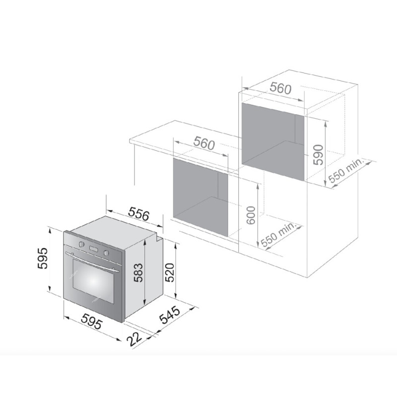 De Longhi FM6SL Forno Da Incasso Elettrico Multifunzione - Avena