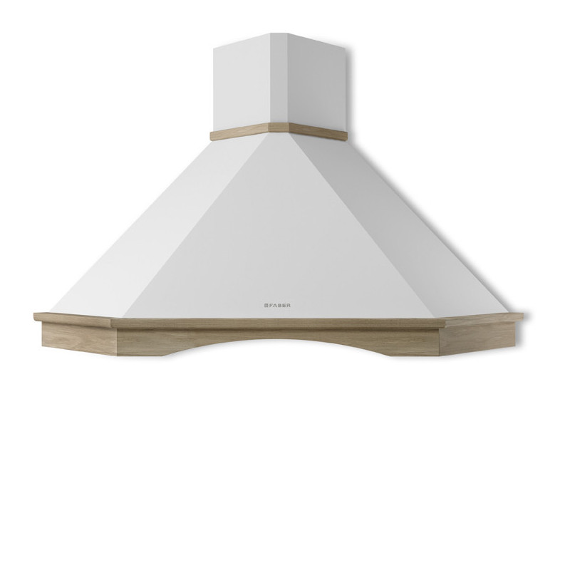 FABER 321.0693.746 Cappa A Parete RANCH ANGOLO 90 NF Illuminazione Led Capacità Aspirazione 450m³/h Classe C Bianco RAL 9010