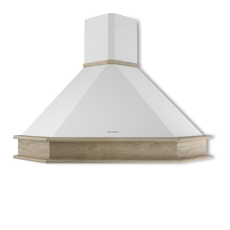 FABER 321.0693.746 Cappa A Parete RANCH ANGOLO 90 NF Illuminazione Led Capacità Aspirazione 450m³/h Classe C Bianco RAL 9010