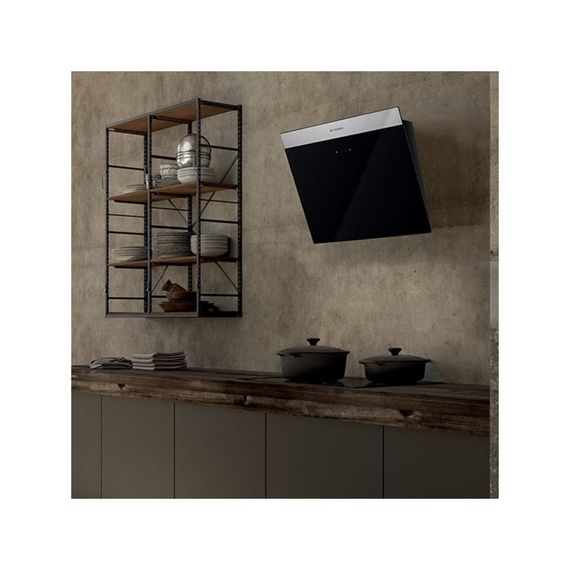 FABER 330.0612.373 Cappa Parete 55 Cm DAISY + BK A55 - Touch Control - Vetro Nero
