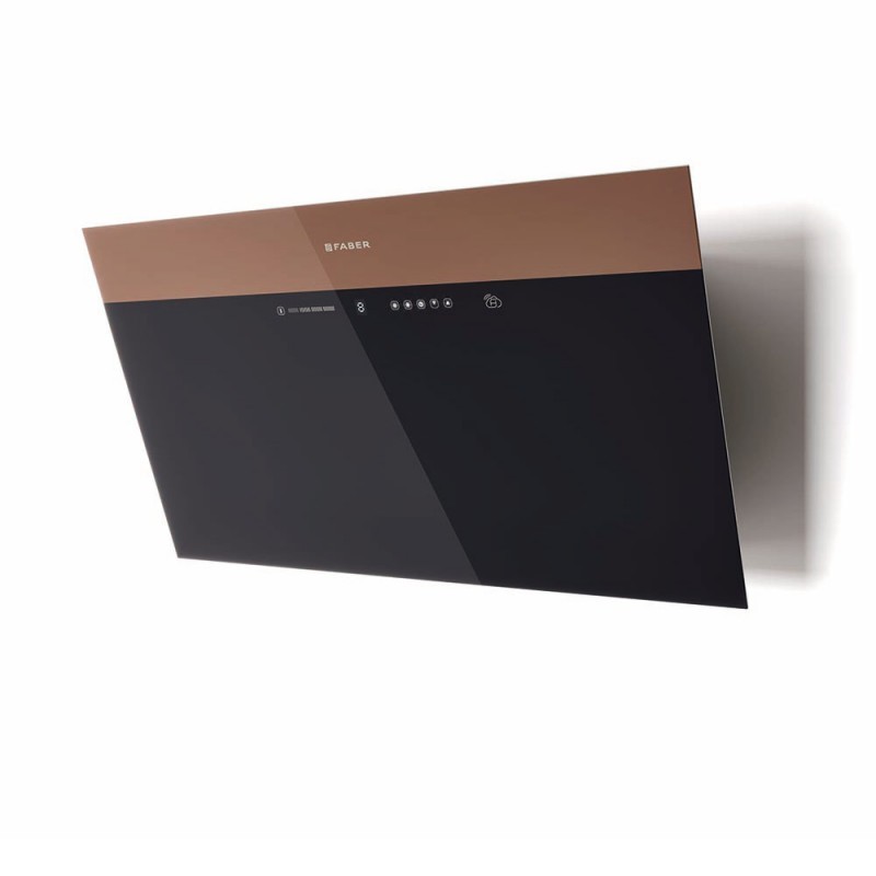 FABER 330.0615.685 Cappa Aspirante A Parete V-AIR KL A980 720 M3/h Classe A+ Vetro Nero / Marrone Chiaro