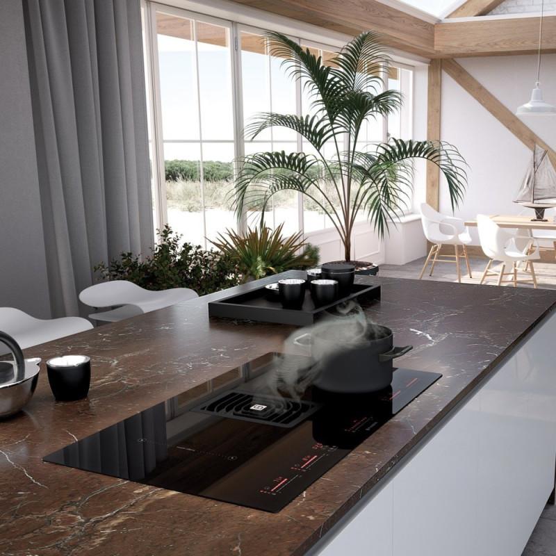 FABER 340.0605.734 Cappa GALILEO SMART Integrata Al Piano Cottura A Induzione GALILEO BK F830 + KIT LL H80