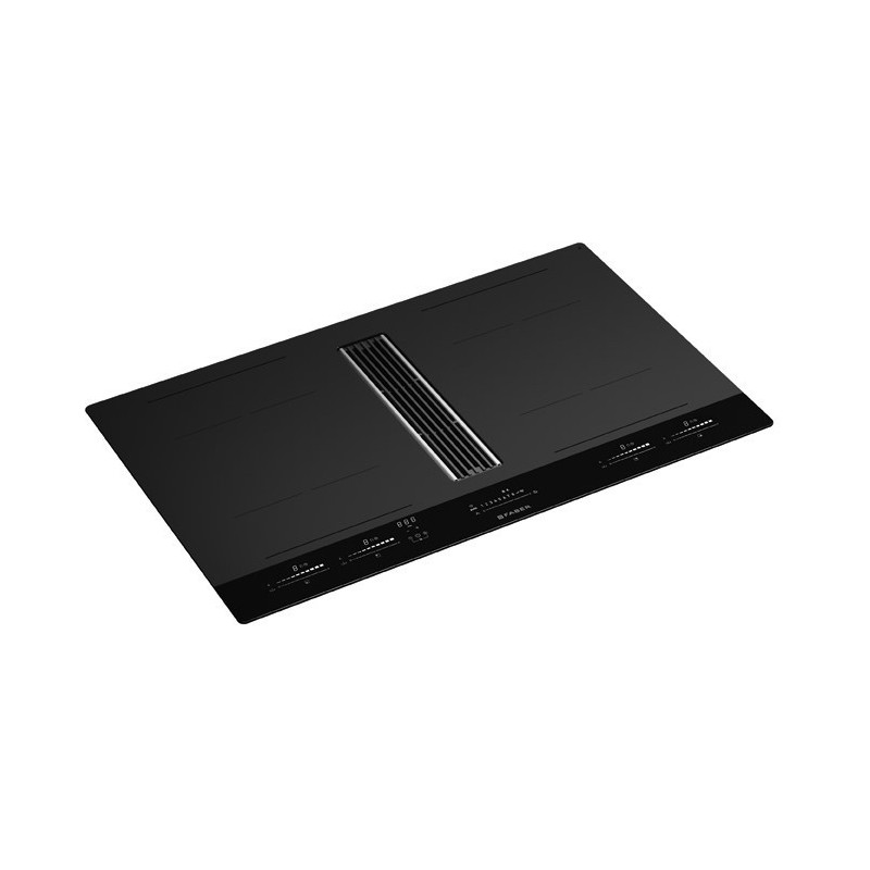 FABER 340.0708.968 Cappa GALILEO integrata al piano cottura a induzione  GALILEO STRIPES A830 Vetro nero