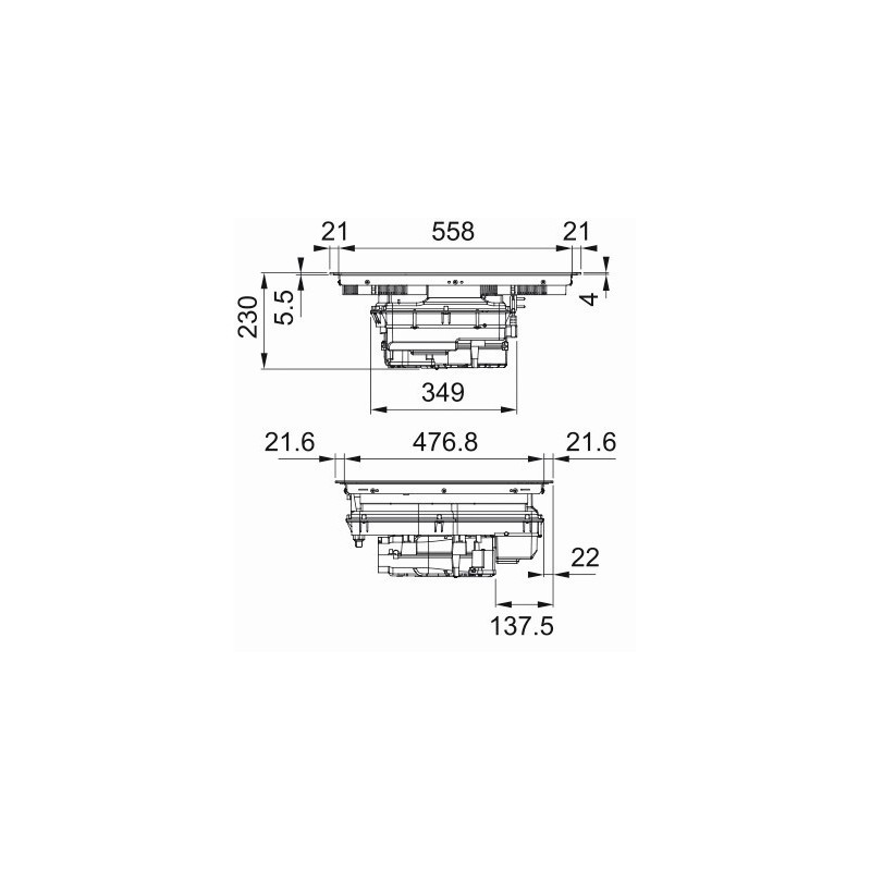 FABER 340.0708.975 Cappa Integrata Al Piano Cottura A Induzione GALILEO SLIM A600