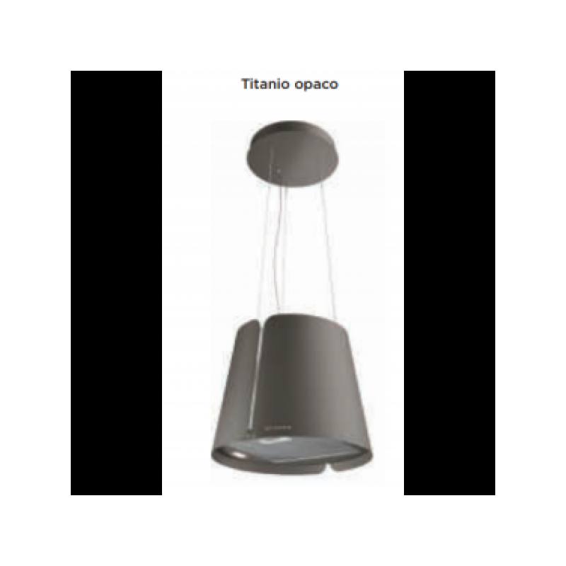 FABER 345.0655.178 Cappa ad isola BEAT BK MATT F45 720m3/h classe A Titanio opaco