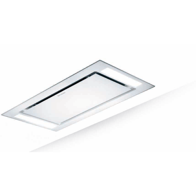 FABER 350.0663.971 Cappa Da Soffito HEAVEN 2.0 BK MATT FLAT A90/2 Sistema K-LINK 900 Mm 700m3/h Classe A+ Vetro Bianco