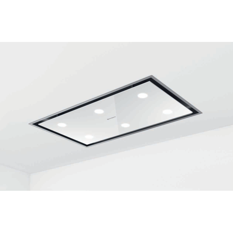 FABER 350.0679.872 Cappa Da Soffito HEAVEN BRIGHT A90 G/WH KL Sistema K-LINK 900 Mm 750m3/h Classe A Vetro Bianco