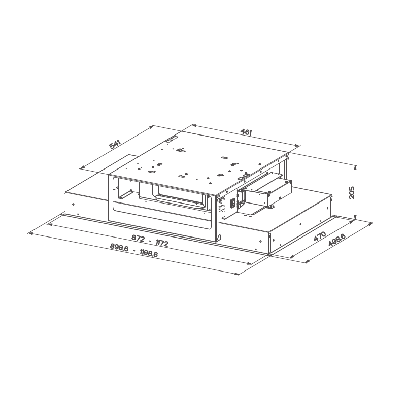 FABER 350.0679.874 Cappa Da Soffito HEAVEN DUAL LIGHT A90 G/WH FLAT Sistema K-LINK 900 Mm 720m3/h Classe A+ Vetro Bianco