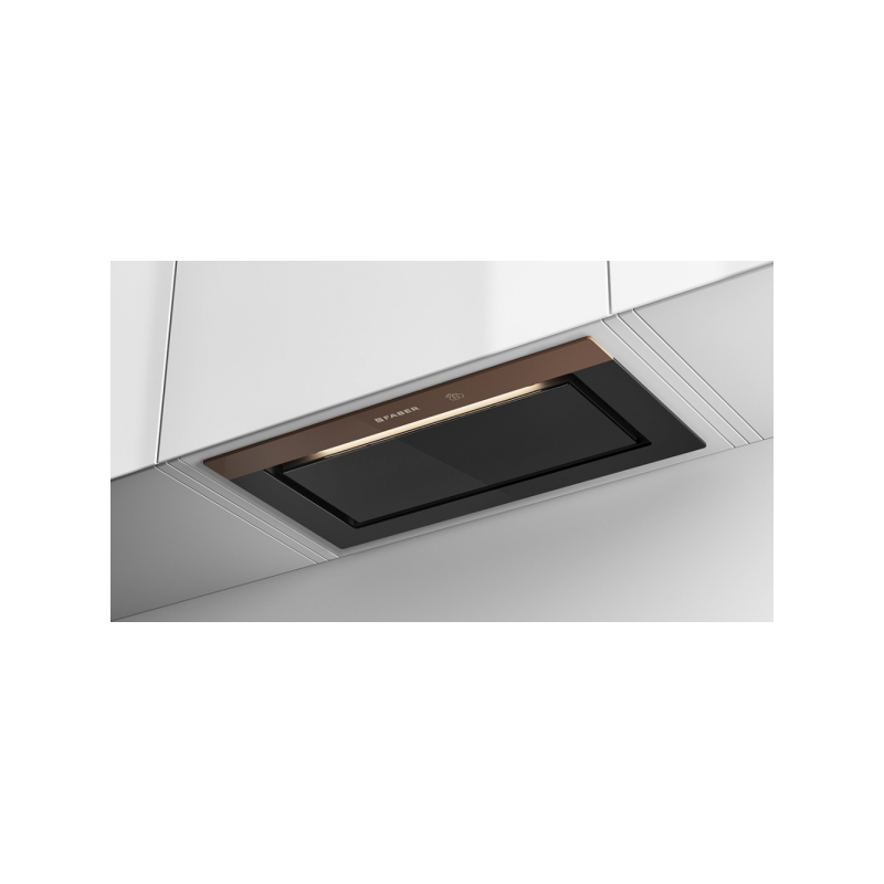 FABER cappa sottopensile BI-AIR KL 305.0615.686 vetro nero e marrone chiaro da 52cm