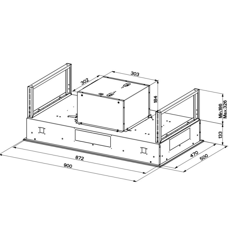 FABER S.p.A. C-AIR KL A90 Integrato A Soffitto Nero Marrone 700 M³/h