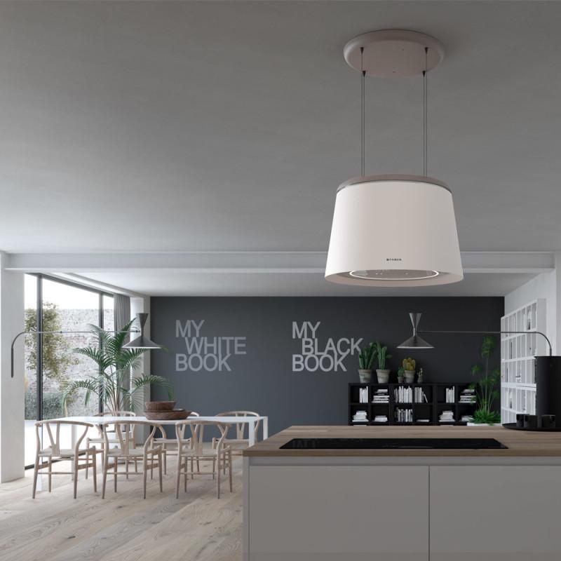 FABER S.p.A. Celine Plus WW/CG Matt Cappa Aspirante A Isola Bianco 610 M³/h