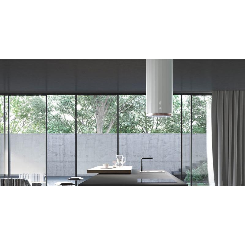 FABER S.p.A. CORINTHIA IS.WH MATT/TIB.SILVER Cappa Aspirante A Isola Argento Bianco 580 M³/h